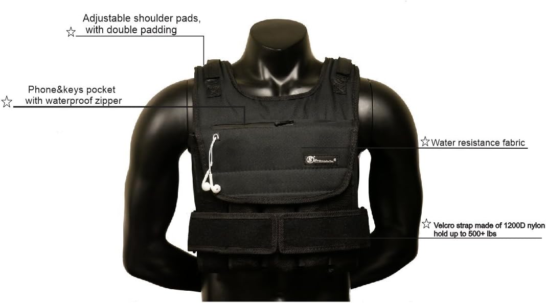 Strength sport systems Weight Vest (Short) - Premium Quality - Best for Cross fit Training - Running - Jogging - Fully Adjustable (S pro Weight Vest) : Sports & Outdoors