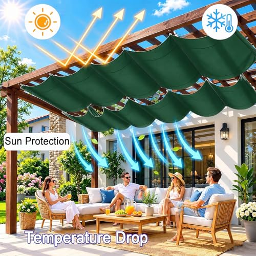 Voile ombrage rétractable anti-UV 98% et résistant à l'eau - 4