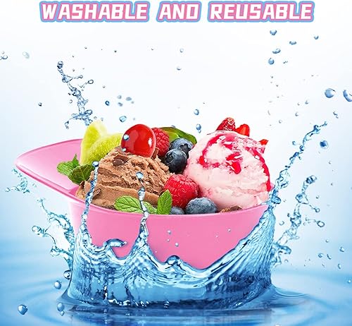 Miniatura 2 de YardGo Paquete de 30 cuencos de helado para casco de béisbol, 8 onzas, mini cuenco para gorra de béisbol con 40 cucharas, mini tazas de postre,