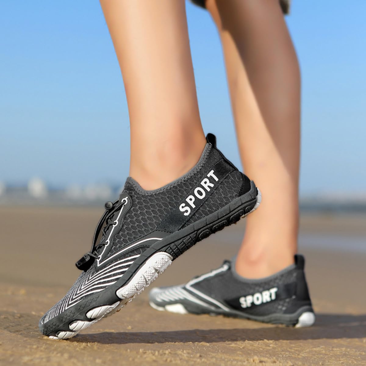 Scarpe da Immersione per Spiaggia Mare Snorkel Scarpe da Scoglio Scarpe Barefoot Scarpe da Mare Scarpette da Bagno Donna Uomo