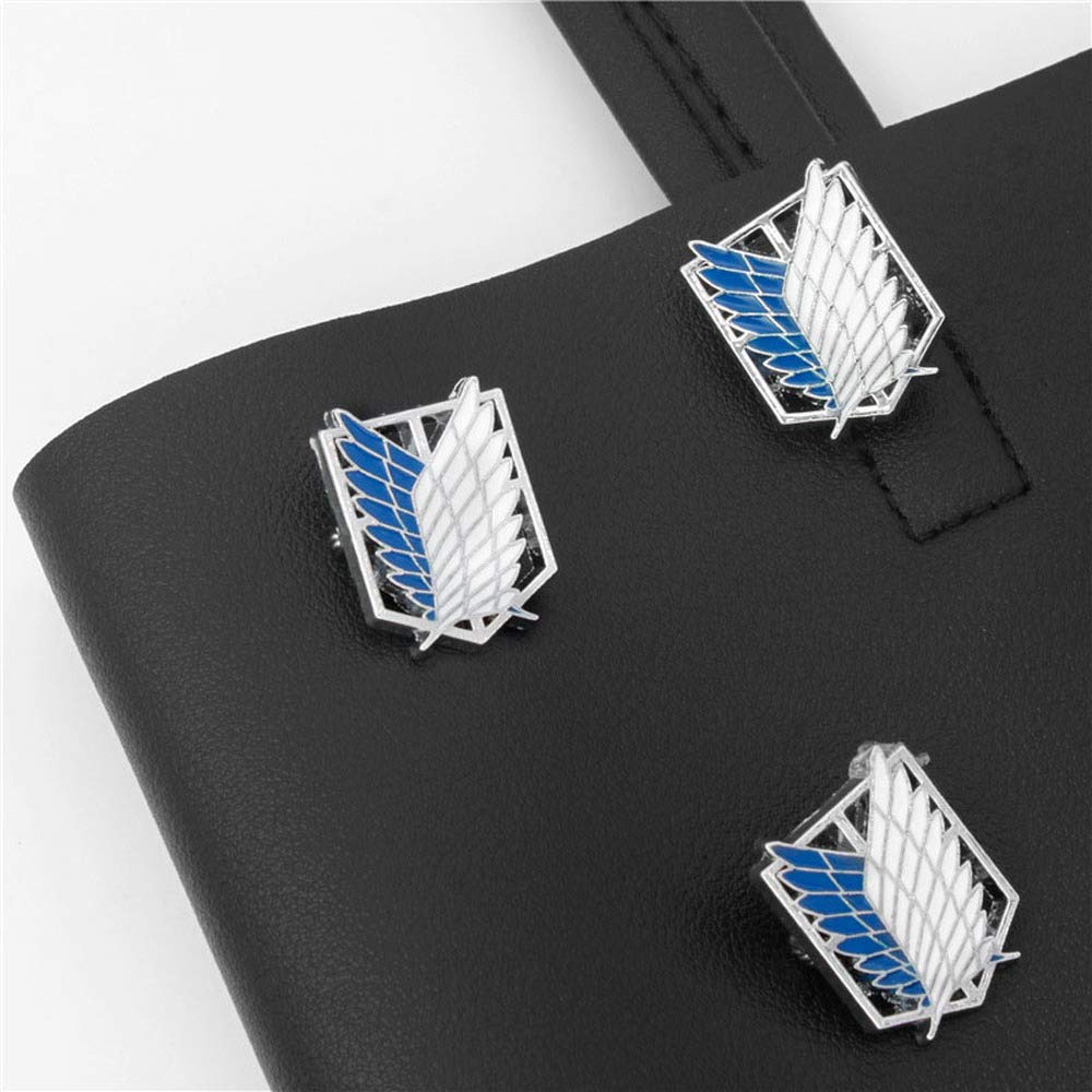 Amazon.co.jp: 進撃の巨人 バッジ 自由の翼 ピン ブローチ 服襟ピン