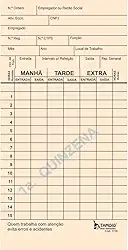 Cartao De Ponto Palha Diponto C/Cnpj Pacote Com 100-85877