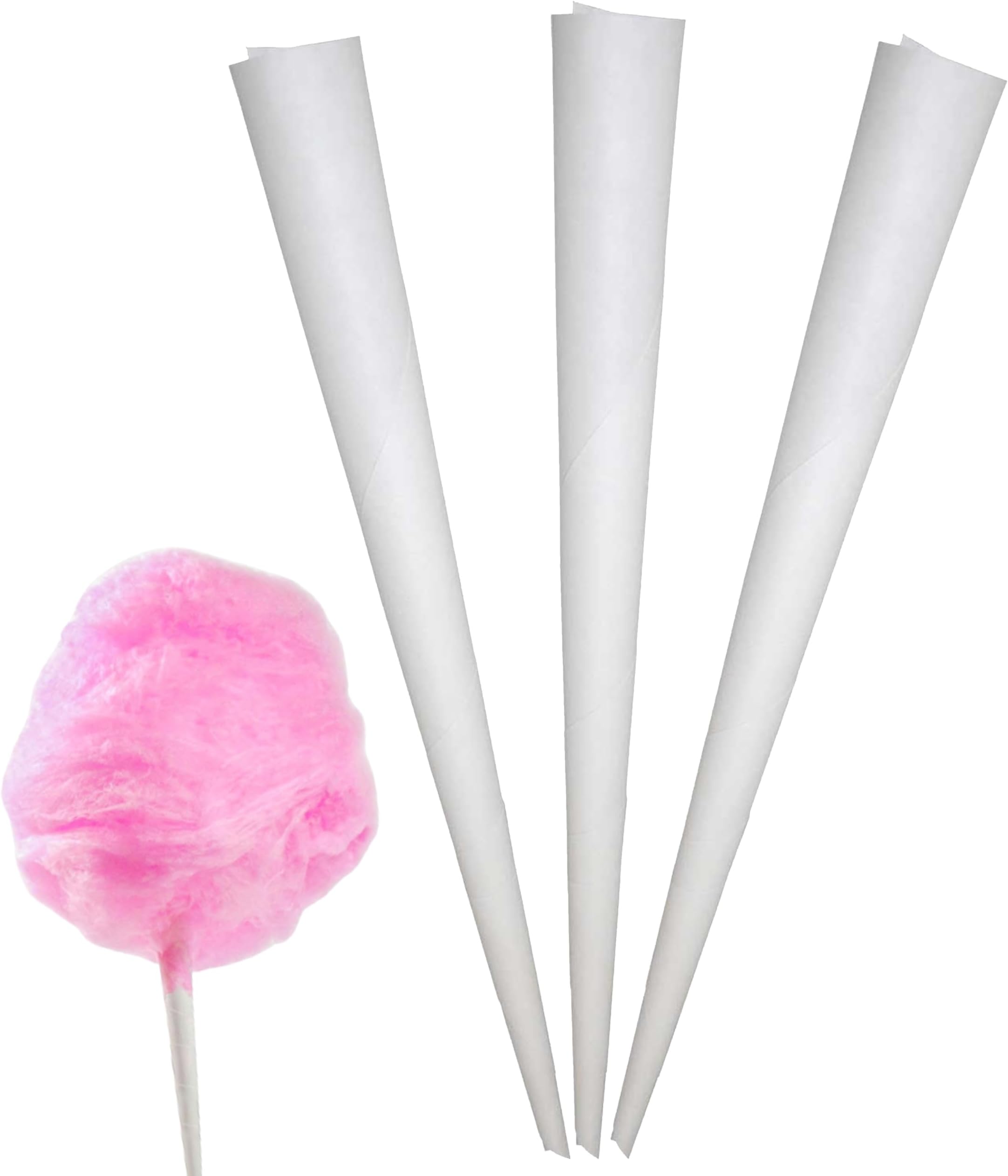 Perfectware PW Cotton Candy Cone (Pack of 100ct, Plain)