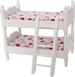 Birostiana Miniature Dollhouse Accessories Miniatures Stuff Realistic Mini Furniture Bunk Bed DIY Decor Ornament for Miniature Dollhouse Kitchen Party Kit
