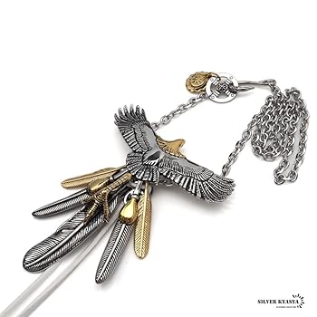 Amazon | [silver KYASYA]316L 特大 頭金 イーグルネックレス