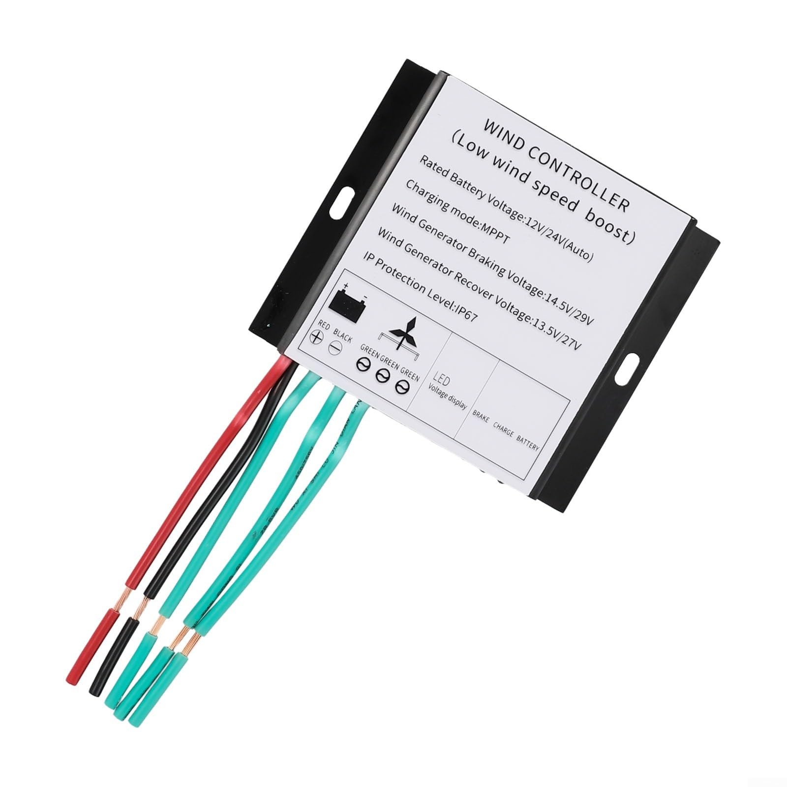 Windturbinen-Controller 500/800W MPPT mit Überladungsschutz IP67 für 12V/24V Systeme, Generatoren, robuster Einsatz im Außenbereich(500w)