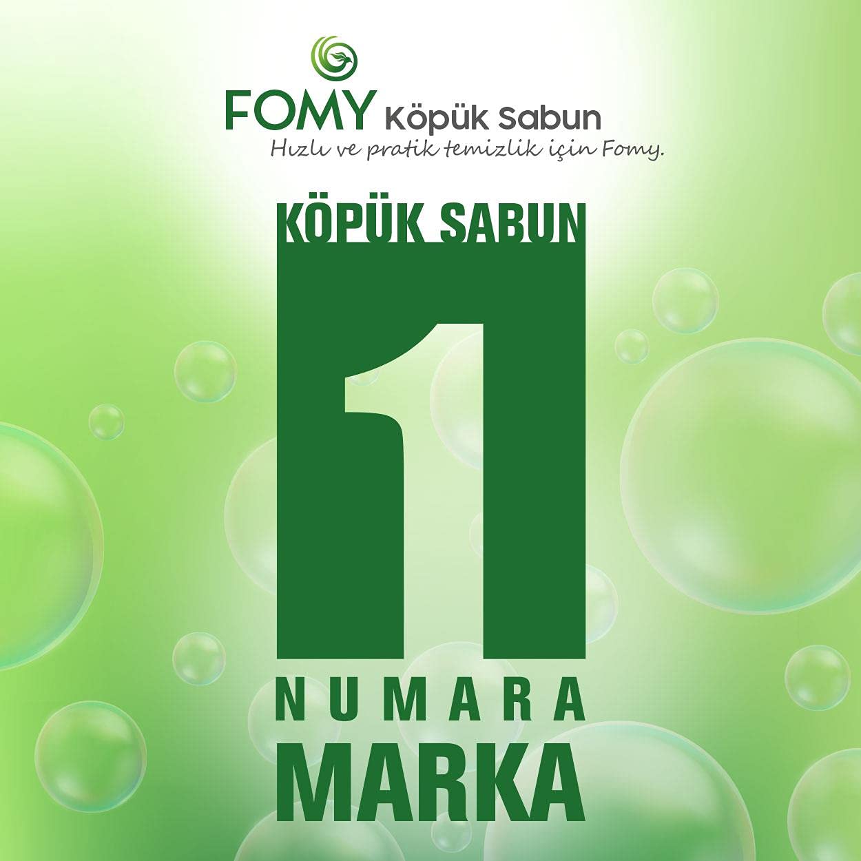 FOMY Doğal Köpük Sabun El Yüz Vücut 300 ml 4 ADET