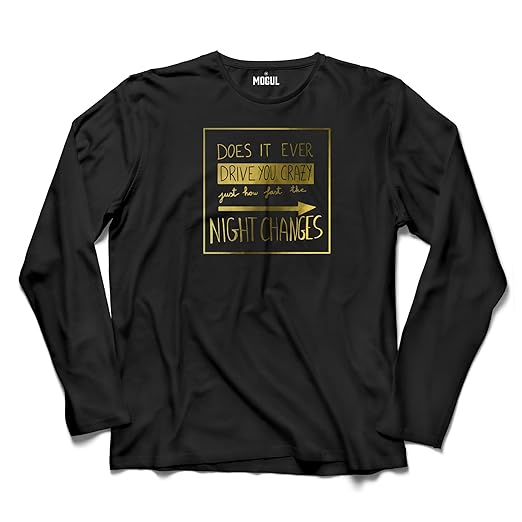 MOGUL One Direction Night Changes Unisex Cotton Crewneck Full Sleeves Tee