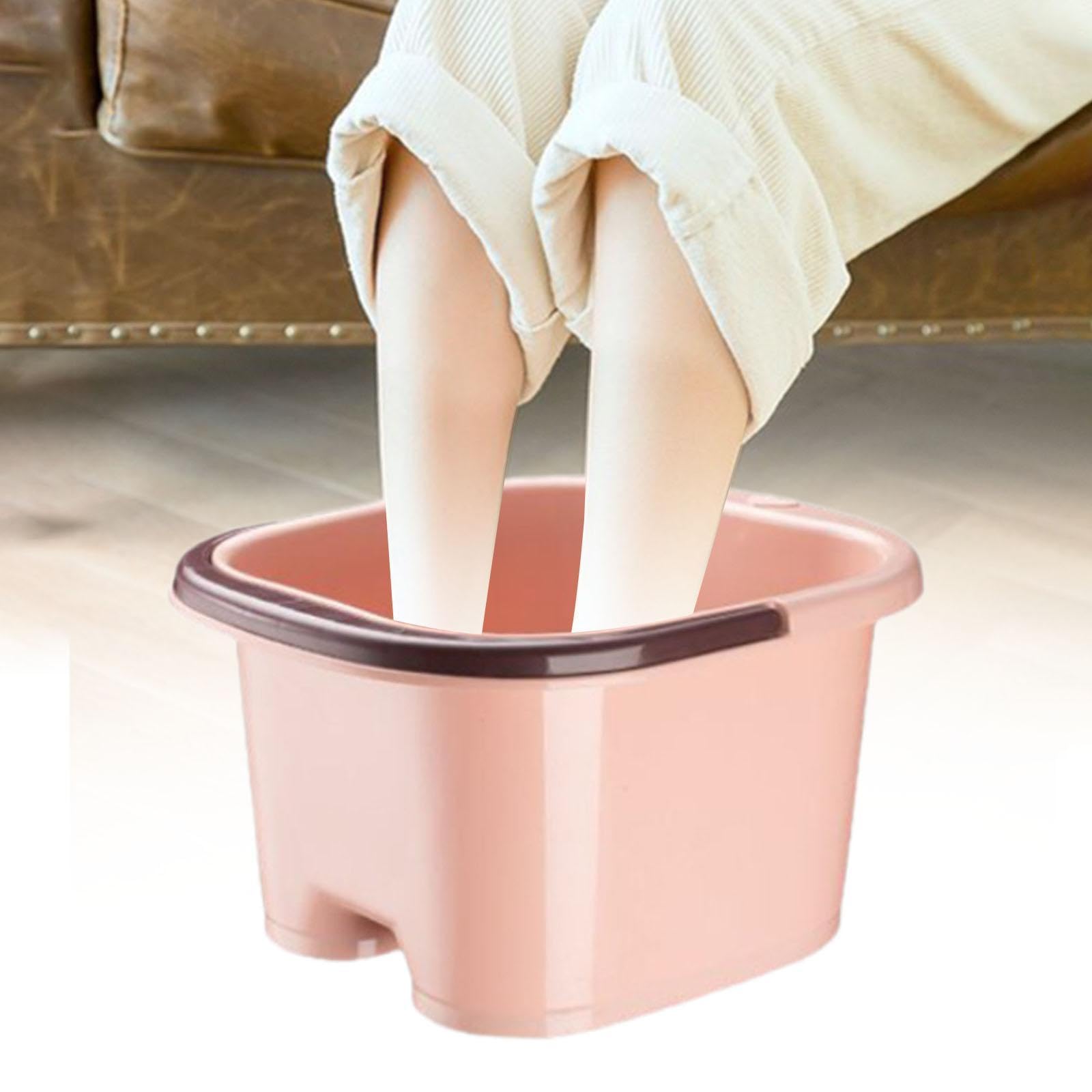 de Pies Balde Portátil para de Pies Spa Masajeador Pedicura Antideslizante para Relajación Apta para Adultos Y Niños en La Casa Baño Y, Rosa
