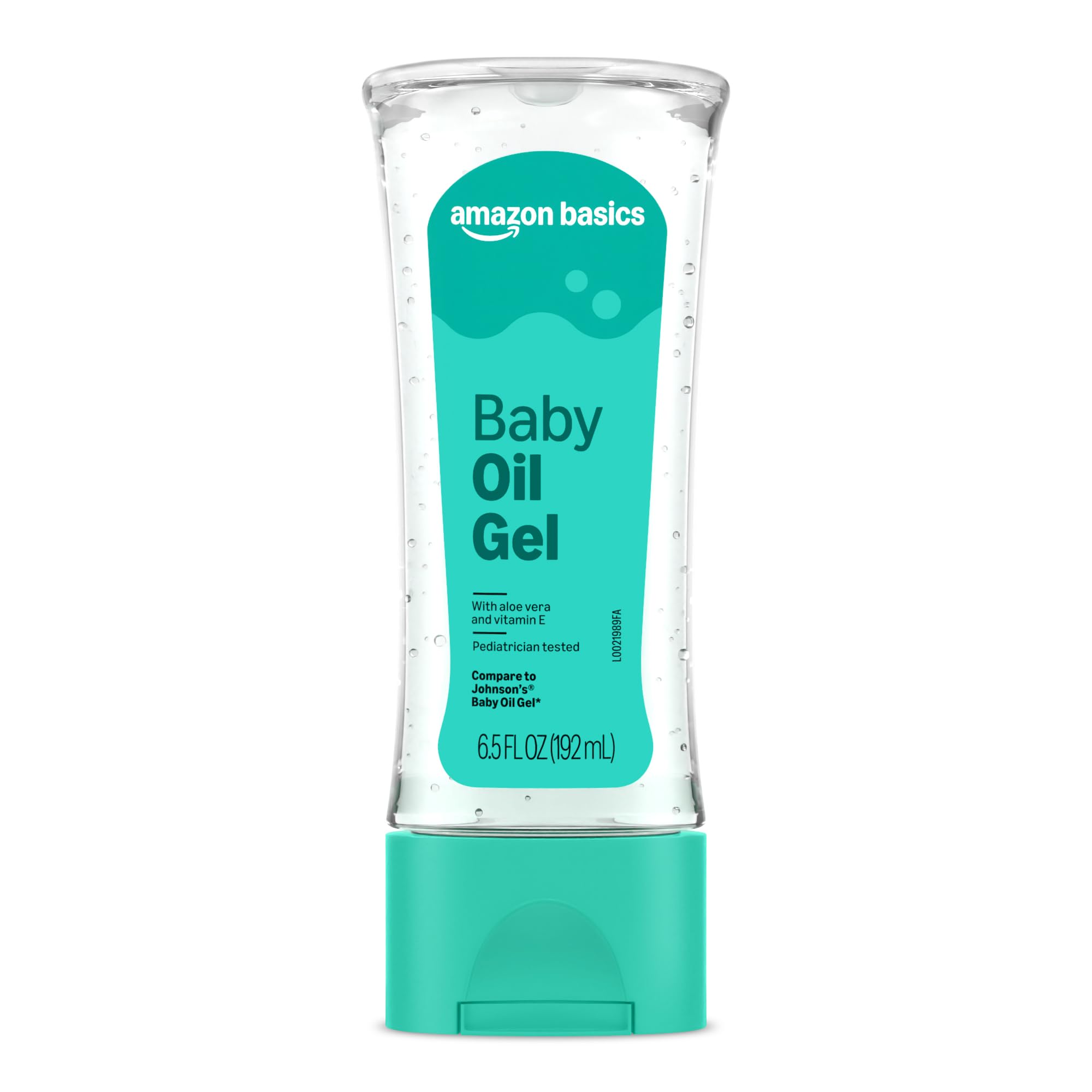 Amazon Basics Baby Oil Gel with Aloe Vera &amp; Vitamin E, 6.5 Fl Oz (Pack of 1), Packaging May Vary