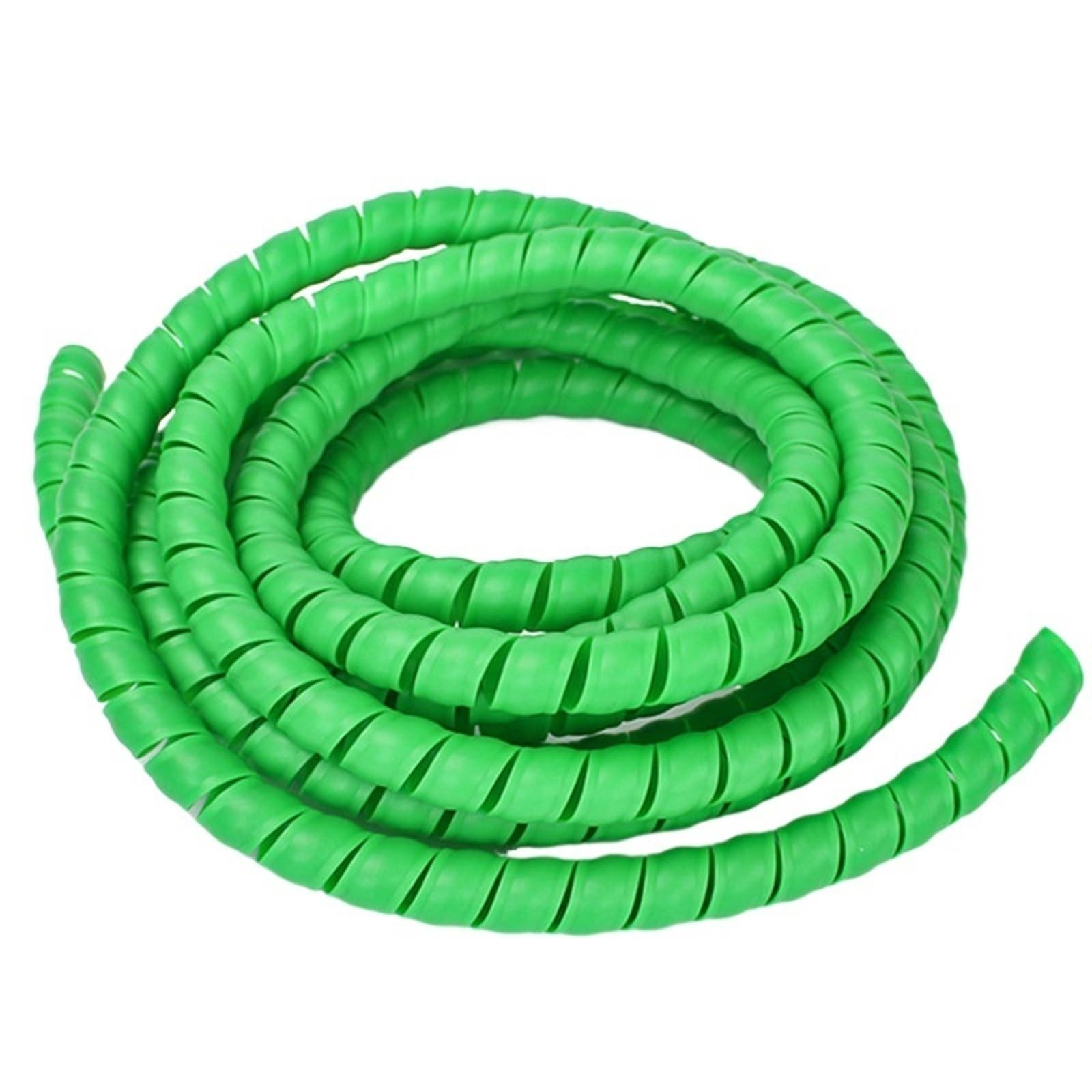 spiral protector 5 Meters Cable Protection Sleeve Wear Resistant Spiral Tube Pipe Protector Wire Organizer Plastic Spiral Line Wrap Winding wraps cable(Green,8mm inside diameter)