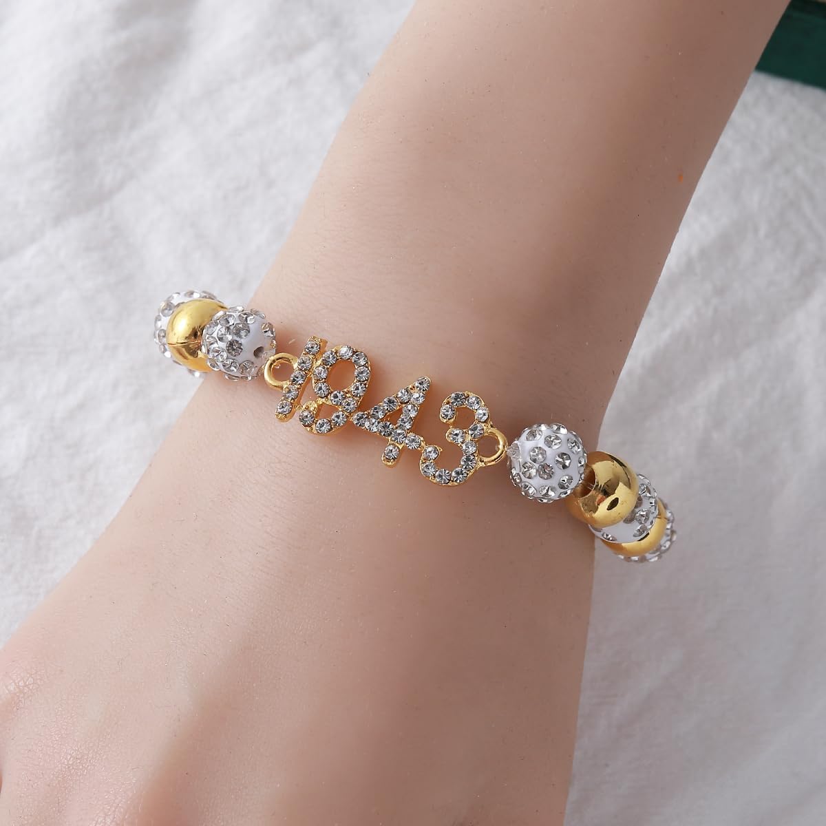 Elastic Adjust Metal Figure Number 1943 Sorority Bracelets Women Greek Letters Sign SGR Members Gifts Jewelry - Image 6