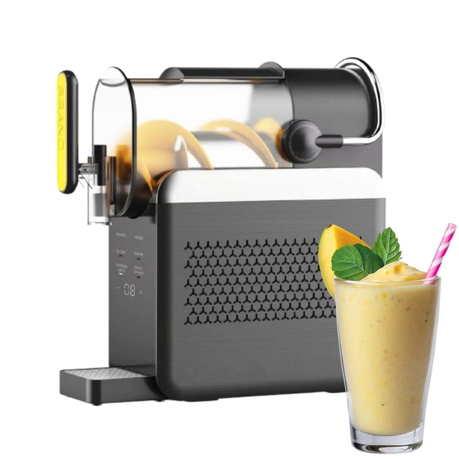 Machine à Granita pour la Maison : sans Glace, 5 programmes prédéfinis, écran LED, Nettoyage Automatique. Idéale pour Margaritas, Smoothies et Milkshakes. Black