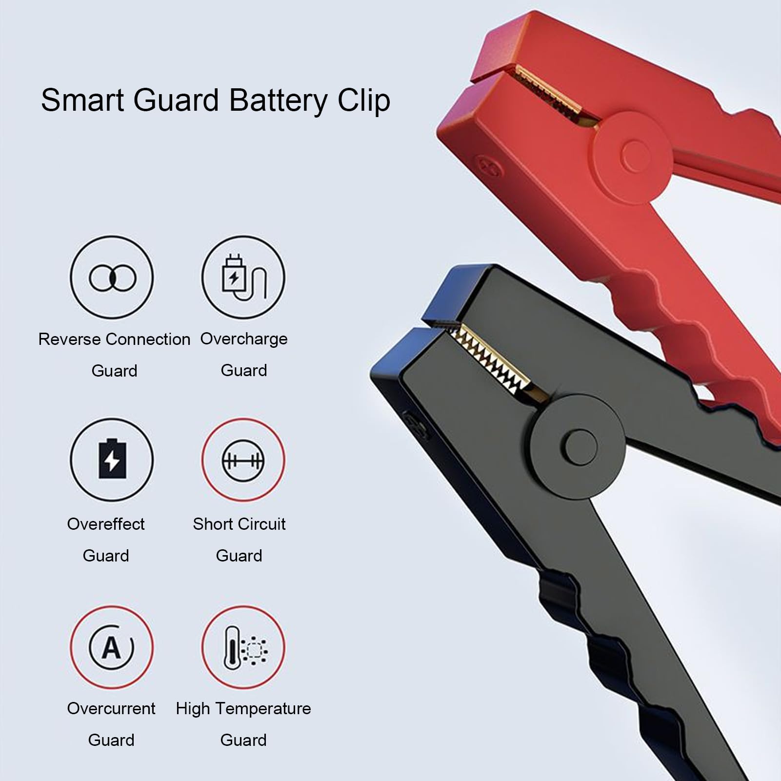 Arrancador de BateríA para Automóvil de Corriente Máxima de 2500 A con Compresor de Aire Arrancador de Emergencia Inflador Aspiradora 8000 MAh 8 Boquillas Cable de Carga USB