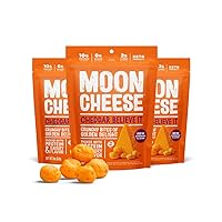 Vista 11 de Moon Cheese Oh My Gouda Cheese Bites, 2 onzas, paquete de 3, crujientes, llenos de proteínas y calcio, keto, sin gluten