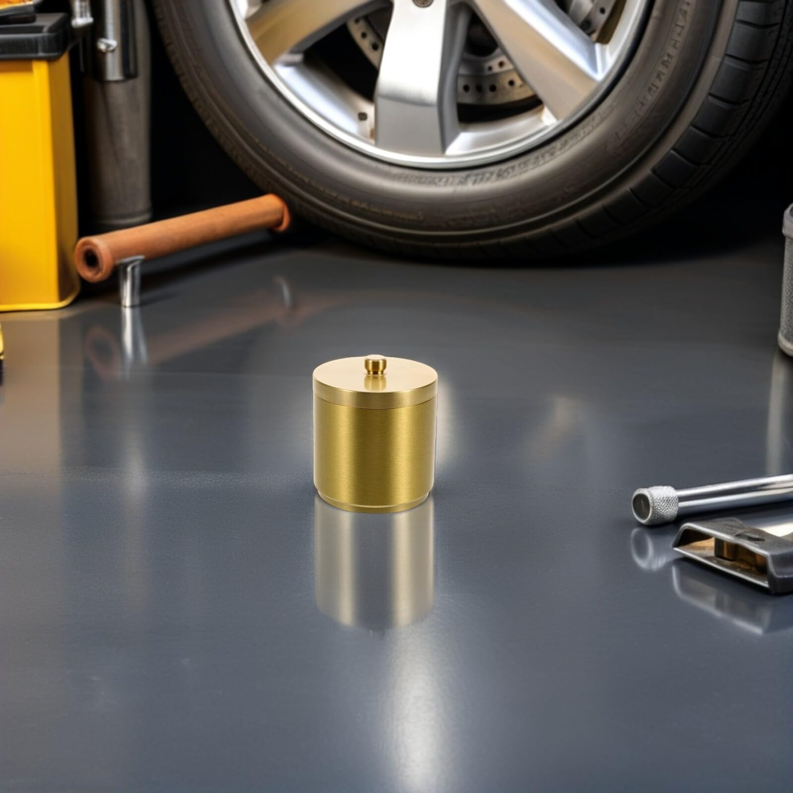 TOYANDONA 2 Pièces Cendrier Voiture Portable en Laiton avec Couvercle, Élégant et Résistant, Adapté Porte-gobelet Voiture, pour Usage Extérieur la Maison