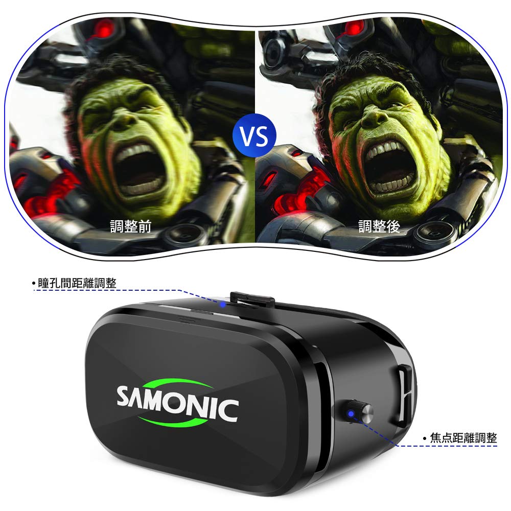 Amazon.co.jp: SAMONIC 3D VRゴーグル 「イヤホン、Bluetooth