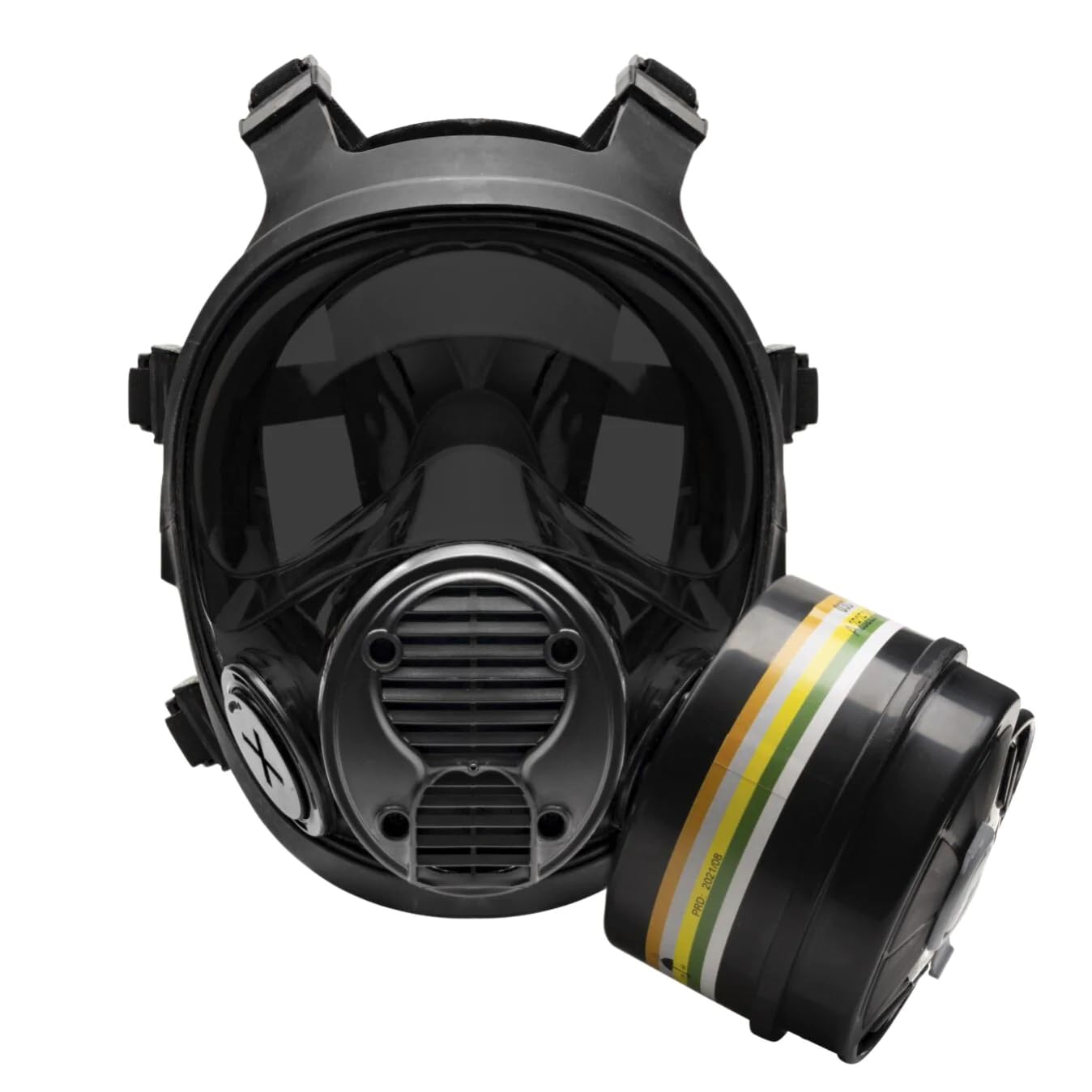 NB-100 Smoke Black Full Face Tactical Gas Mask Respirator - Gas Masks Survival Nuclear and Chemical Military Grade with A2B2E2K1P3 R 40mm Canister Filter, Compatible with Hazmat Suit, EN136:1998 CL2
