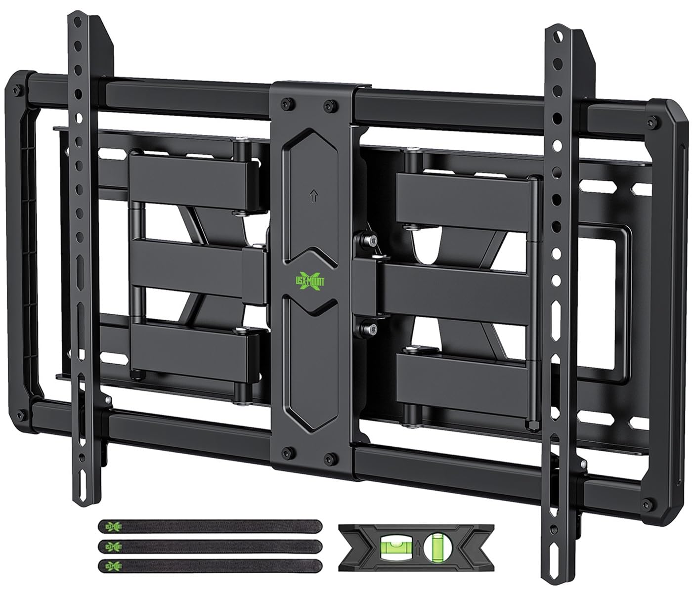 USX MOUNT Ultra Slim TV Wall Mount for 37-90 Inch TVs up to 120 Lbs, TV Wall Bracket 1.45" Low Profile, Smooth Articualtion, Pre-Assembled, Max VESA 600x400mm, Fit 16", 18", 24" Wood Stud, XML616