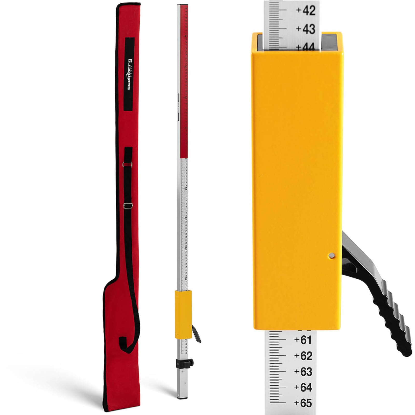 Steinberg Systems Mira Para Nivel Óptico De Topografía SBS-NL-240PLUS (Aluminio, Longitud máxima: 2,4 mm, 2 escalas mm/cm)