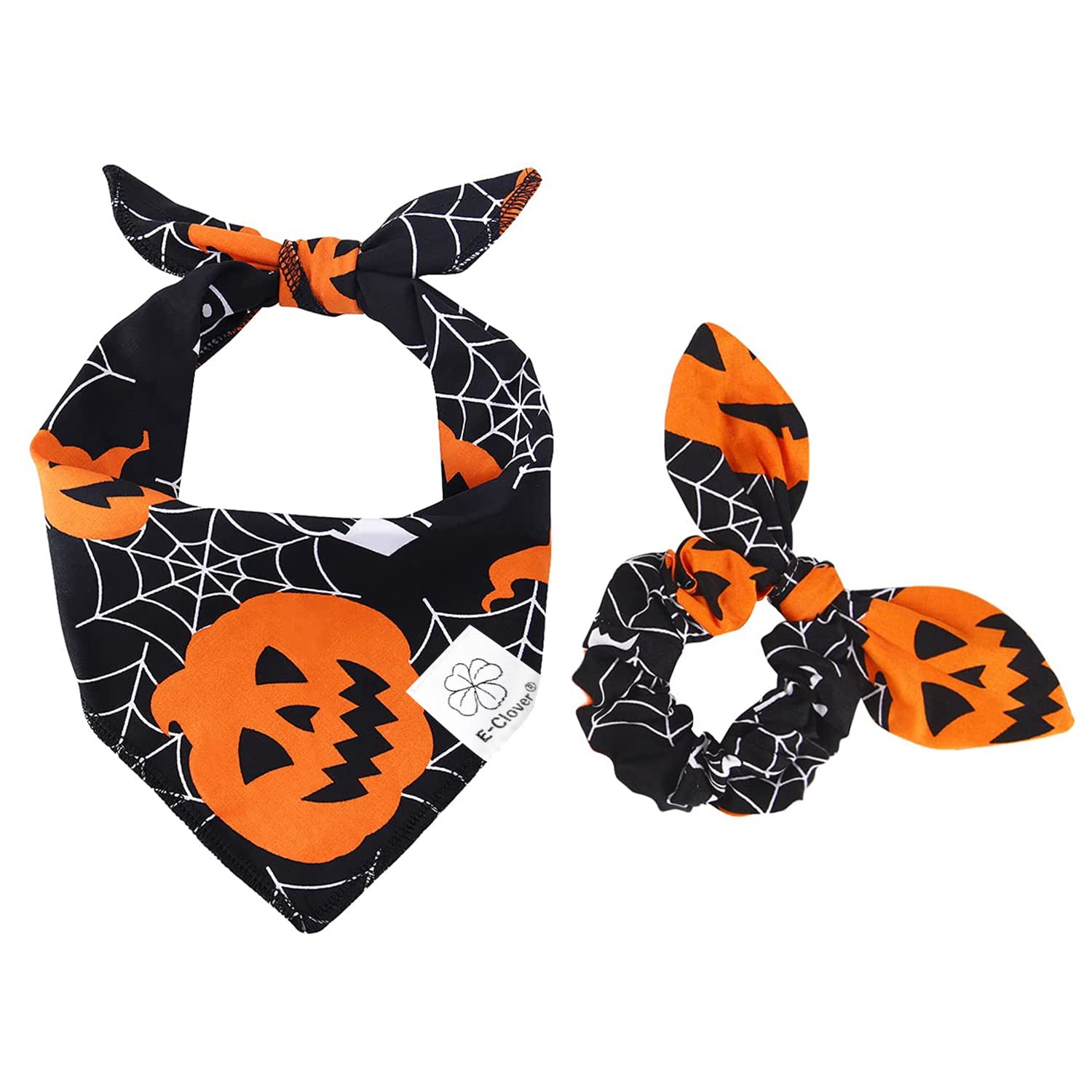 The Foggy Dog "Twinning" Linen Bandana & Scrunchie Set