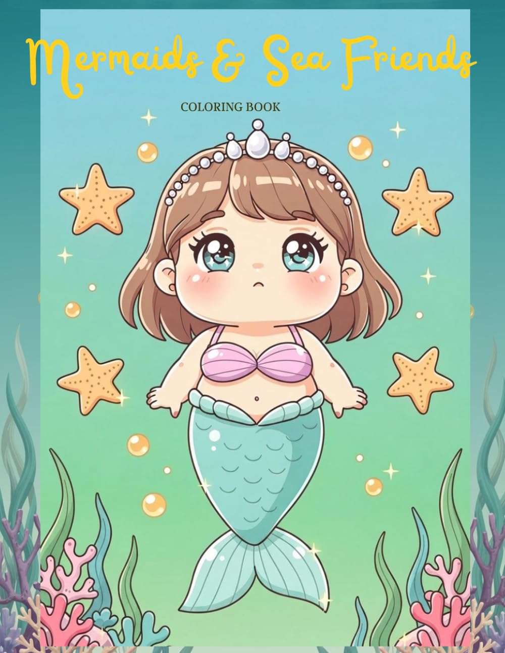 Mermaids & Sea Friends: Coloring book (Rainbow Joy Books)