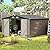 Goplus 10 x 14 FT Outdoor Storage Shed, Large Garden Tool House w/Improved Windproof Metal Structure, 4 Vents, Lockable Door, Waterproof Utility Tool Organizer for Backyard, Lawn, Patio