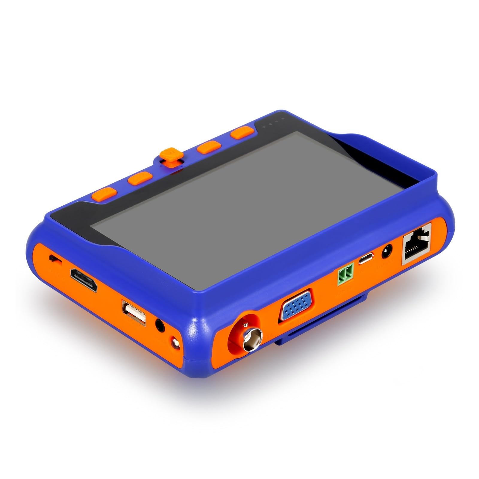 Tester TVCC, Tester CCTV HD da 5 pollici 6in1 1080p Monitor ADH/TVI/CVI/VGA/Tester fotocamera 8MP 5MP 2MP 720P Tester cavo UTP PTZ,Tester per cavi