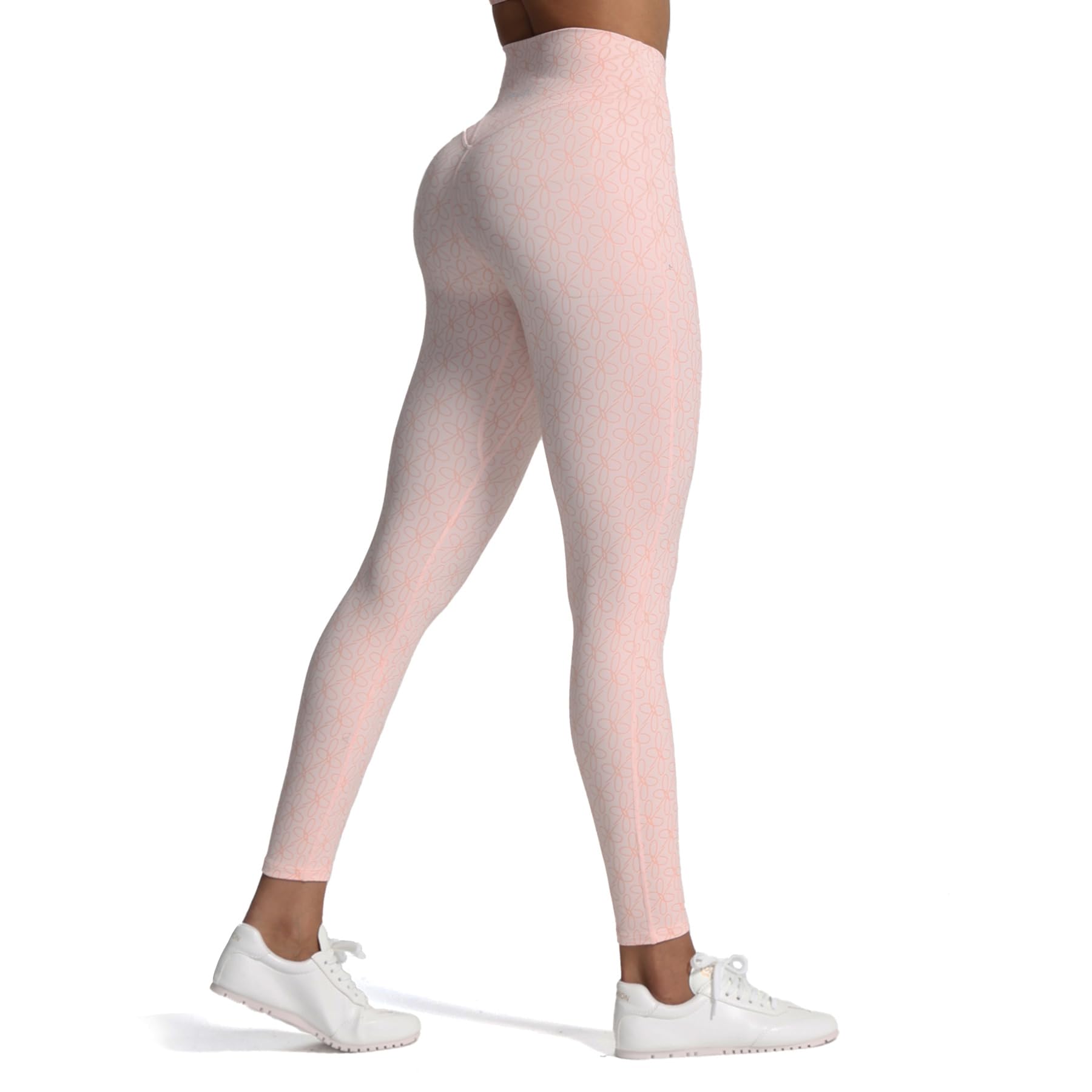 Flourish Blossom - Leggings da donna a vita alta, a doppia fascia, per allenamento, controllo della pancia, palestra, yoga