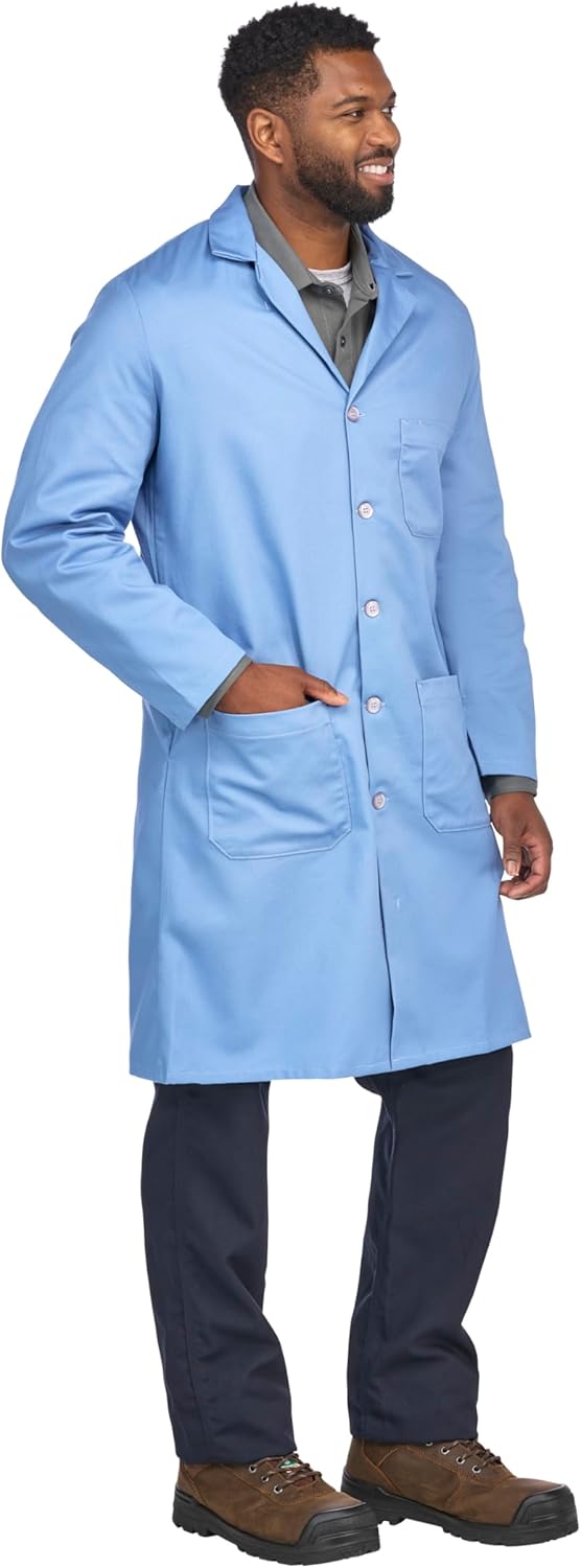 Bulwark Flame Resistant 7oz Cotton Lapel Collar Lab Coat - Image 3