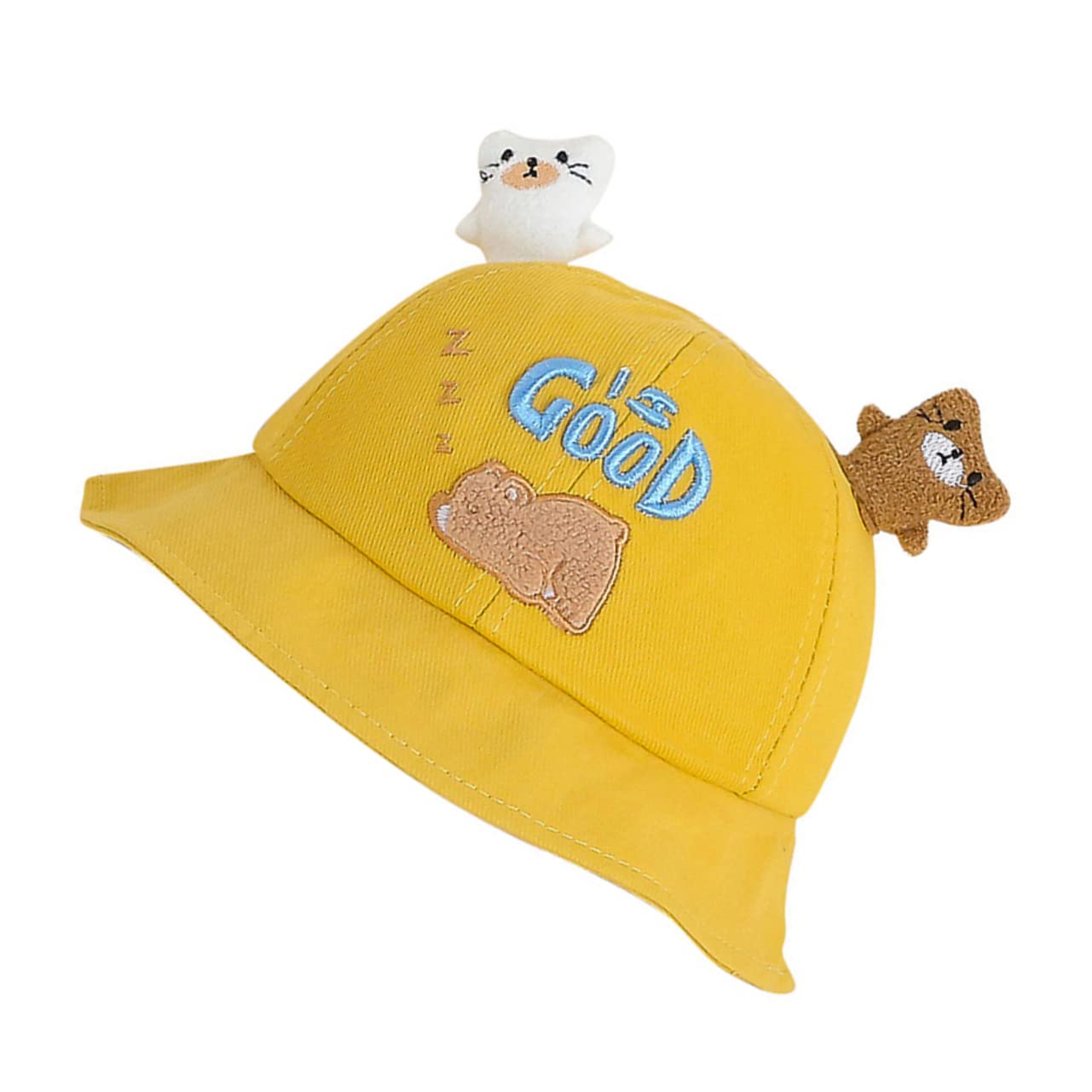 Ipetboom Cappello Sole Secchiello con Orlo UV con Cartoon per attività per Ragazzi e Ragazze