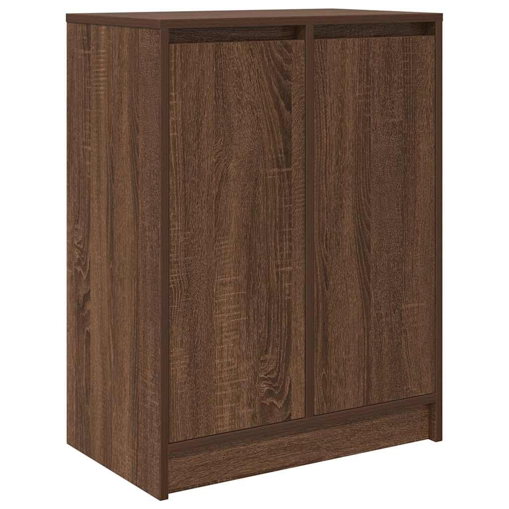 vidaXL Shoe Cabinet Brown Oak 57x34x76 cm Engineered Wood, shoe rack, shoe shelf, shoe cupboard, shoe storage, shoe storage cabinet, shoe organiser