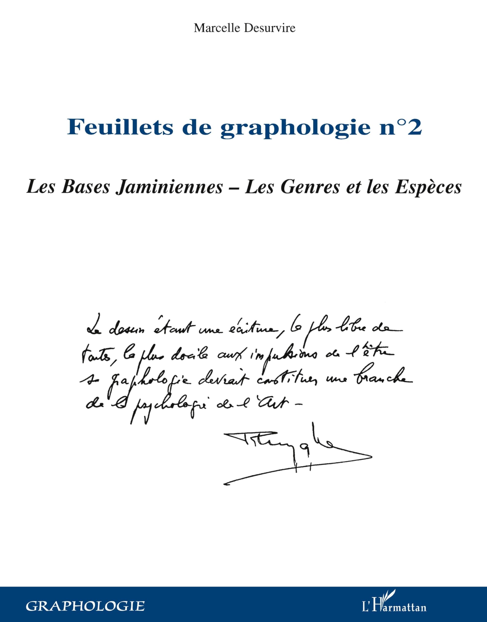 Les Bases Jaminiennes Les Genres et les Espèces en Feuillets de graphologie n°2