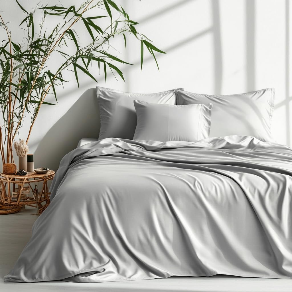 Lanqinglv Bettwäsche 135x200 cm aus 100% Bambus Lyocell