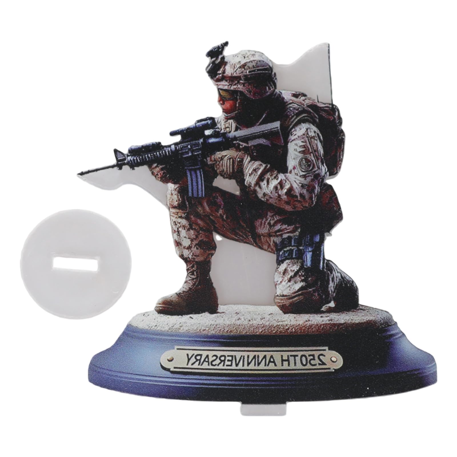 NEXAVKPR 2D Home Decors Acrylic Souvenir Patriotic Soldier Figurine Commemorative Ornament Americans 250th Anniversary Sculpture Desktop Decors