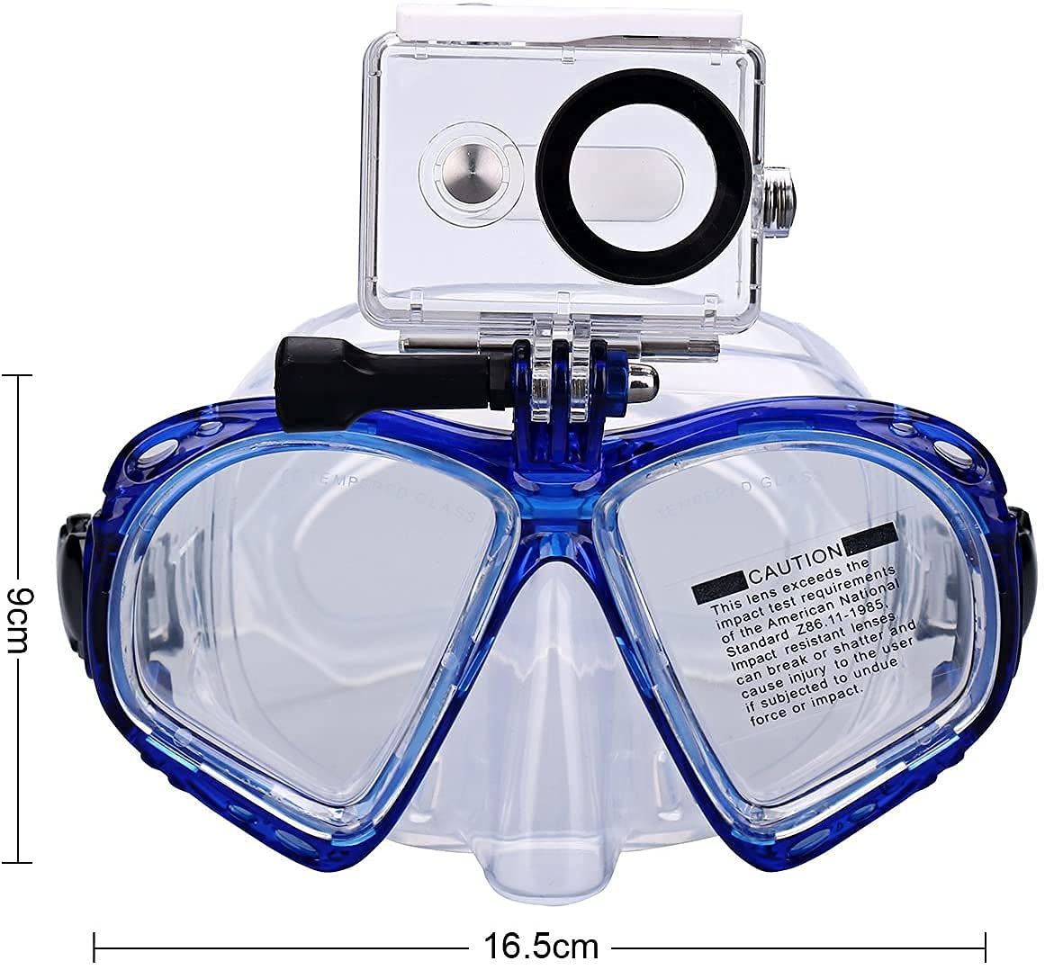 Zestaw do snorkelingu Premium Maska do nurkowania dla dorosłych Nurkowanie z rurką Gogle pływackie Maska Zestaw do snorkelingu na sucho z mocowaniem kamery