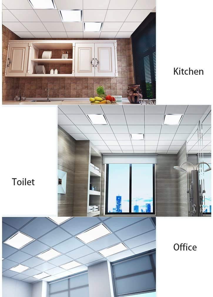 ONSSI® Panel LED Cuadrado 60x60 cm 48W (Pack 2) Marco Plateado Super Slim Luz Neutra 4500k Placa Led Iluminación Hogar y Comercial