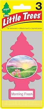 LITTLE TREES Car Air Freshener | Hanging Paper Tree for Home or Car | Morning Fresh | Pack of 3