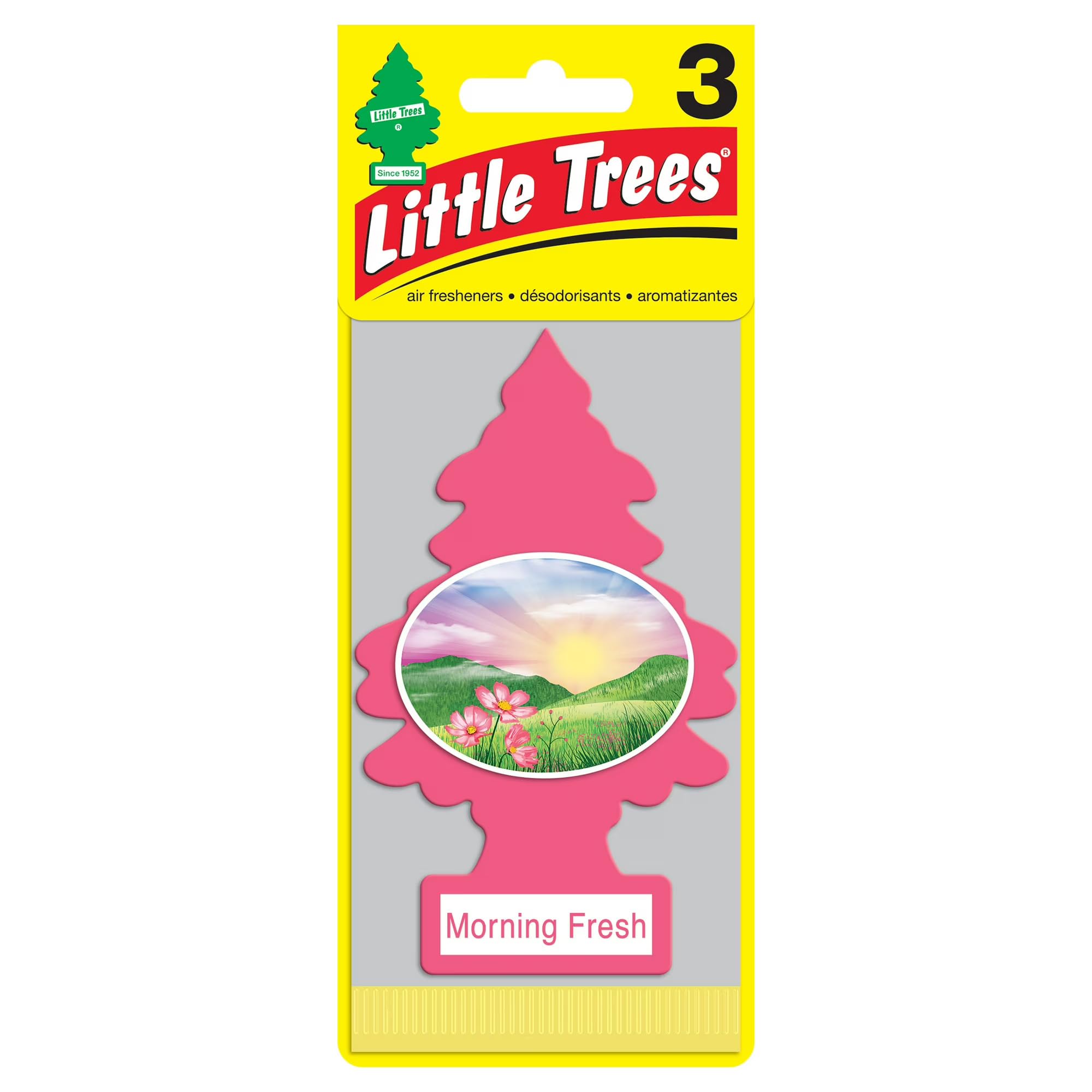LITTLE TREES Car Air Freshener | Hanging Paper Tree for Home or Car | Morning Fresh | Pack of 3