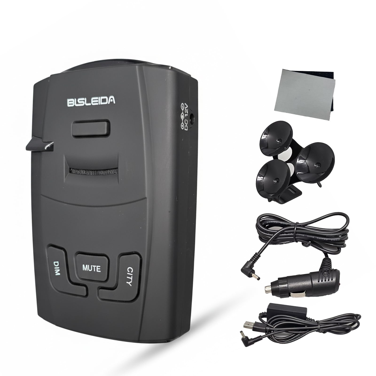 Radar Detectors for Cars American Laser X K KA Bands VG 2 Protection S360 with LaserEye Front Rear Police Scanner 12V Socket and Two Types of Chargers (BLSLEIDA S360C)