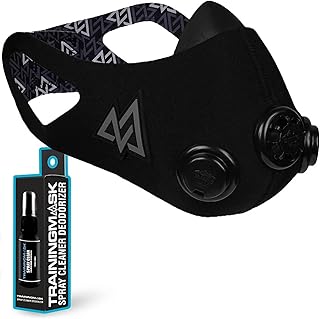 TRAININGMASK Elevation Training Mask 2.0 Blackout + Spray Clean