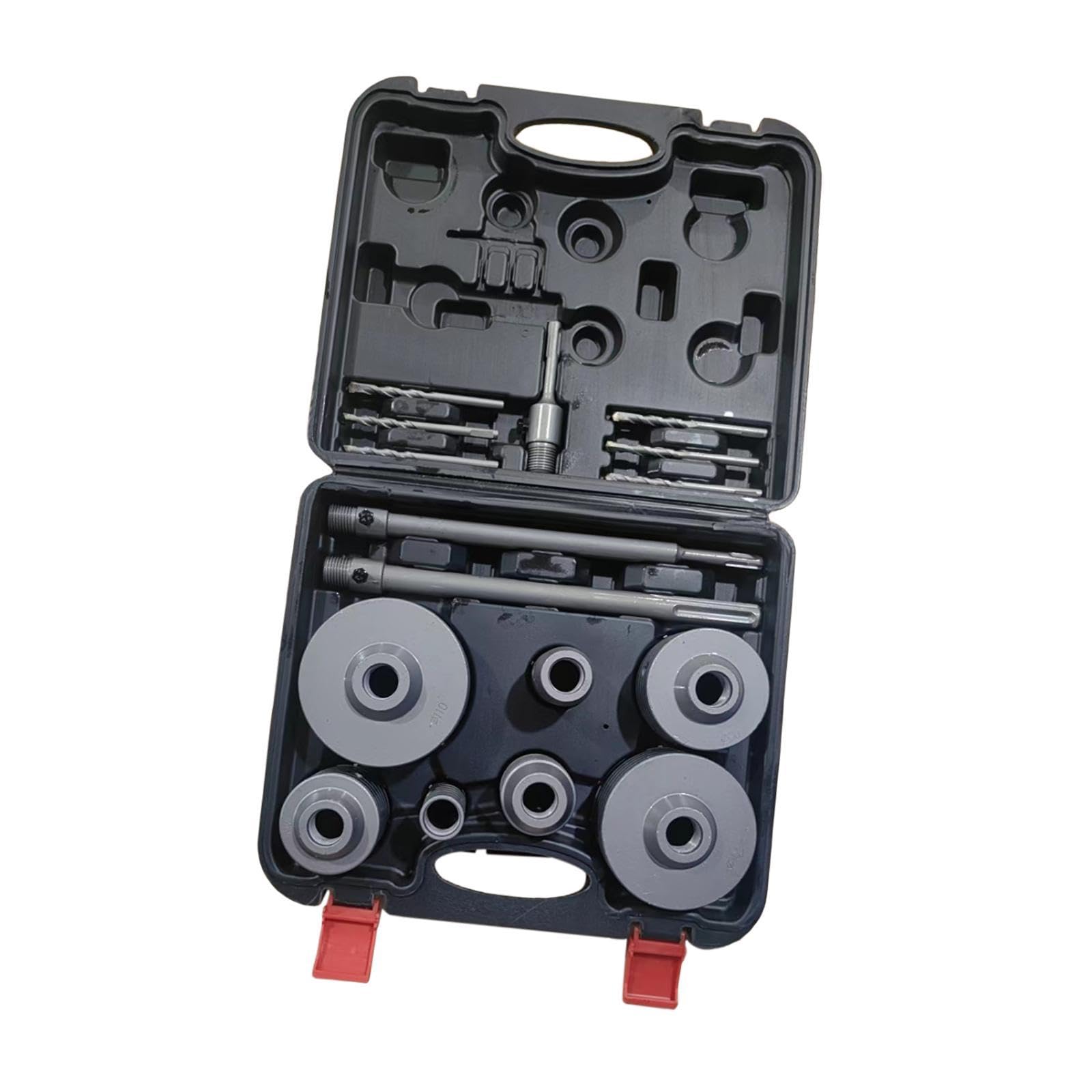 Kit de 16 Piezas de de Agujeros de Hormigón, 30/40/50/65/80/100/110 Mm, Profesional para Tuberías de Agua, Broca Afilada de Po