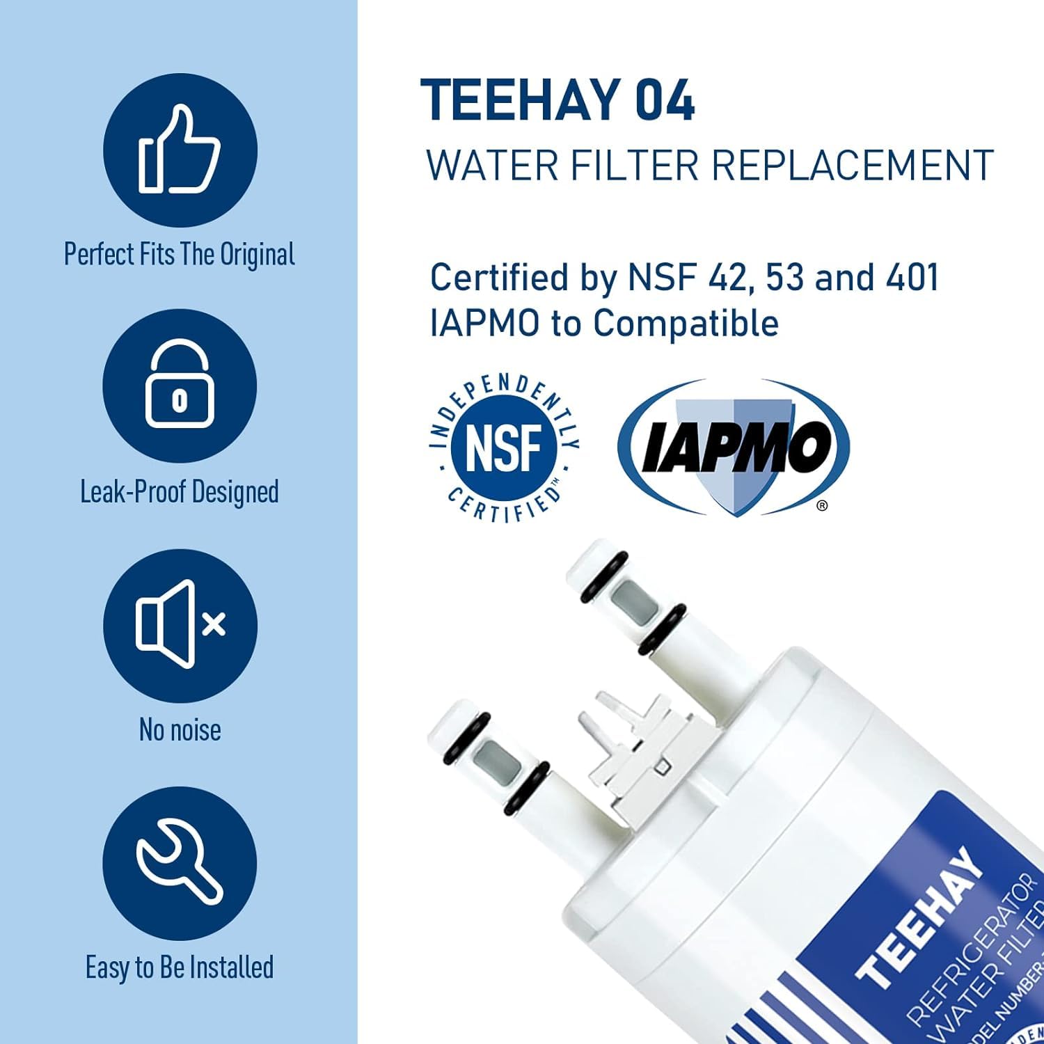 TEEHAY WF3CB Frigidaire Water Filter Replacement, TH04 Refrigerator