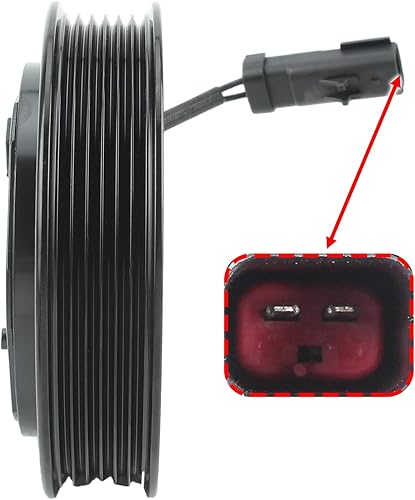 Miniatura 4 de AUTOKAY Kit de ensamblaje de embrague del compresor de CA compatible con Dodge Dakota 6 CYL 3.7L 8 CYL 4.7L 2004-2007 10S17C 55056435AB