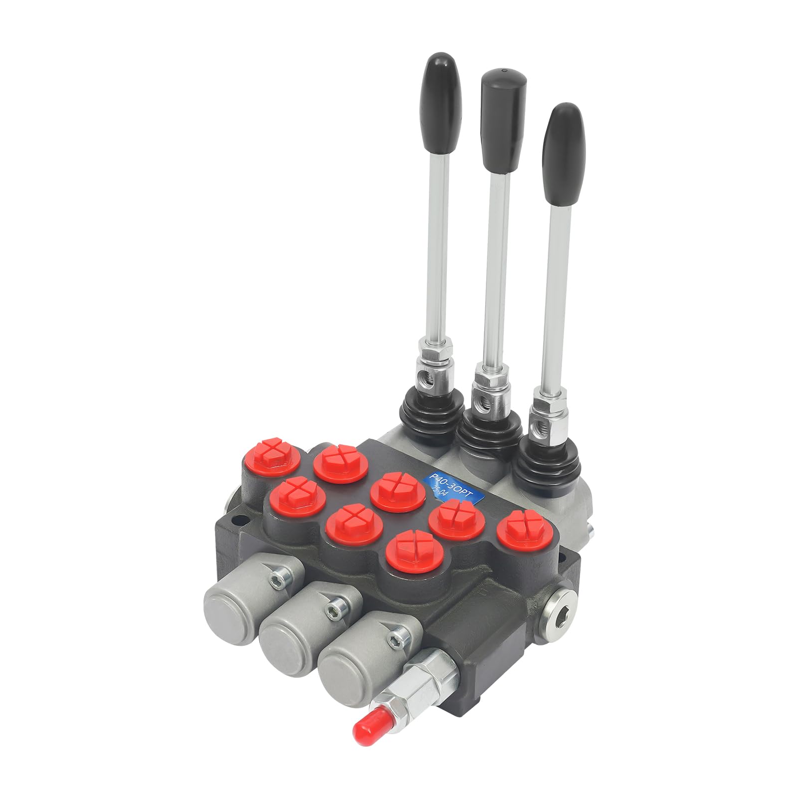 Valvola di controllo direzionale idraulica 1/2" BSPP, valvola di controllo regolabile, precisione di filtrazione, 10 μm, valvola direzionale idraulica, valvola multidirezionale con tappi antipolvere