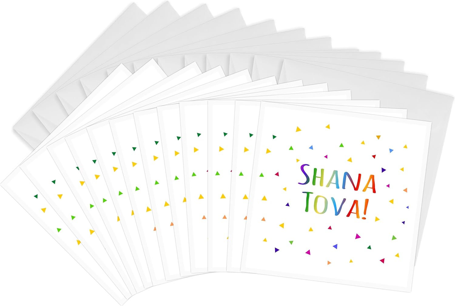 Greeting Cards - Shana tova - Rosh Hashanah greeting for a Happy Jewish New Year - 12 Pack - Judaica