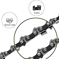 Vista 5 de 10 Inch Chainsaw Chain S40, 10 Inch Pole Saw Compatible with Sunjoe SWJ803E/SWJ807E, Oregon, Remington, Echo, Craftsman, Poulan, Worx, Greenwork