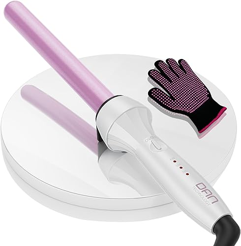 Dan Technology Varitas rizadoras,Varita rizadora,Varita rizadora de 34 pulgadas,Rizador de pelo ajustable con temperatura,Varita de rizador de doble