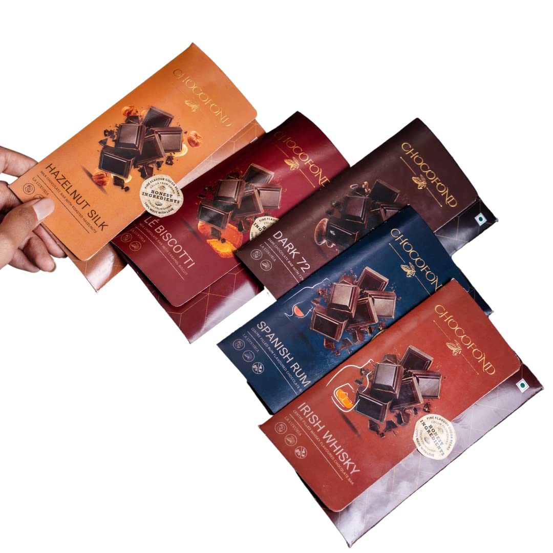 Flavoured Luxury Chocolate Bars (contains no alcohol)