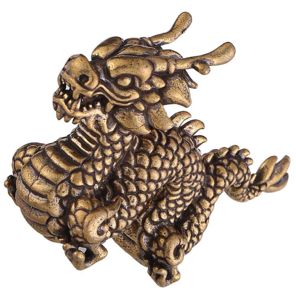 Décoration décorative pour tableau de bord figurine dragon laiton